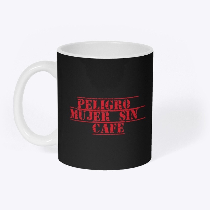 Taza Peligro mujer sin café - negro