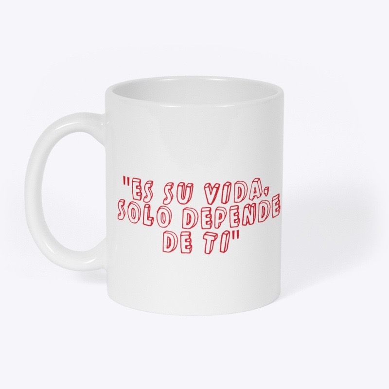 Taza Solo depende de ti - frente